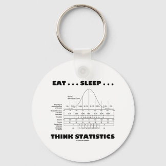 Essen... Schlafen... Think Statistics (Bell Curve) Schlüsselanhänger