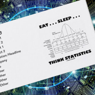 Essen... Schlafen... Think Statistics (Bell Curve) Visitenkarte