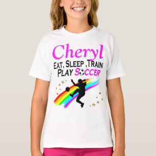 ESSEN, SCHLAFEN, TRAIN PLAY SOCCER PERSONALISIERTE T-Shirt