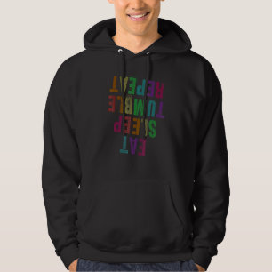 Essen Schlafen Tumble Wiederholung Cheerleader Tea Hoodie