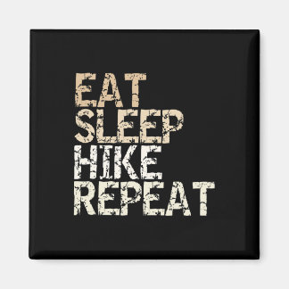 Essen Schlafen Wandern Wiederholen Vintage Spruch  Magnet