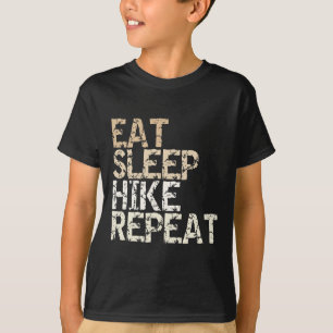 Essen Schlafen Wandern Wiederholen Vintage Spruch T-Shirt