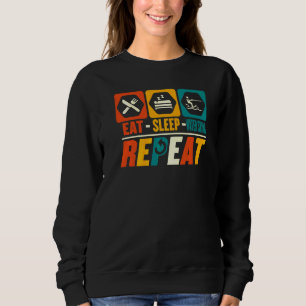 Essen Schlafen Wasserskilauf Wiederholen   Wassers Sweatshirt