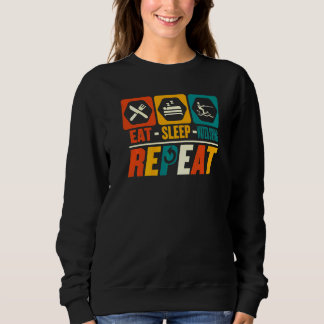 Essen Schlafen Wasserskilauf Wiederholen   Wassers Sweatshirt