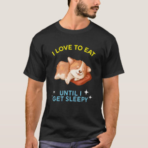 essen schlafen wiederholen süß träumend Corgi T-Shirt