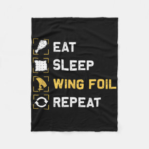 Essen Schlafen Wing Foil Wiederholen Lustig Wing S Fleecedecke
