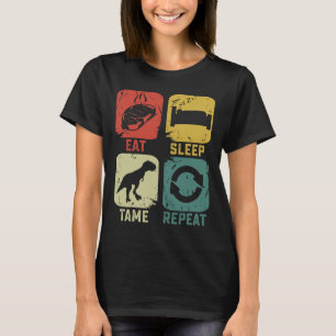Essen Schlafen Zähmen Wiederholen Dinosaurier Gami T-Shirt