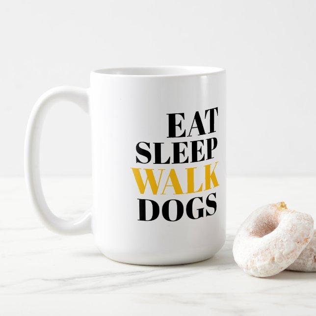 Essen schlafende Hunde Kaffeetasse (Mit Donut)