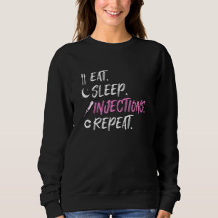 Essen schlafende Injektionen Wiederholung der Nurs Sweatshirt