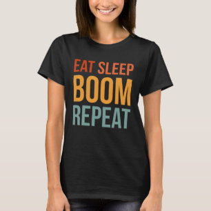 Essen schlafenden Boom Wiederholung Entenjagd T-Shirt