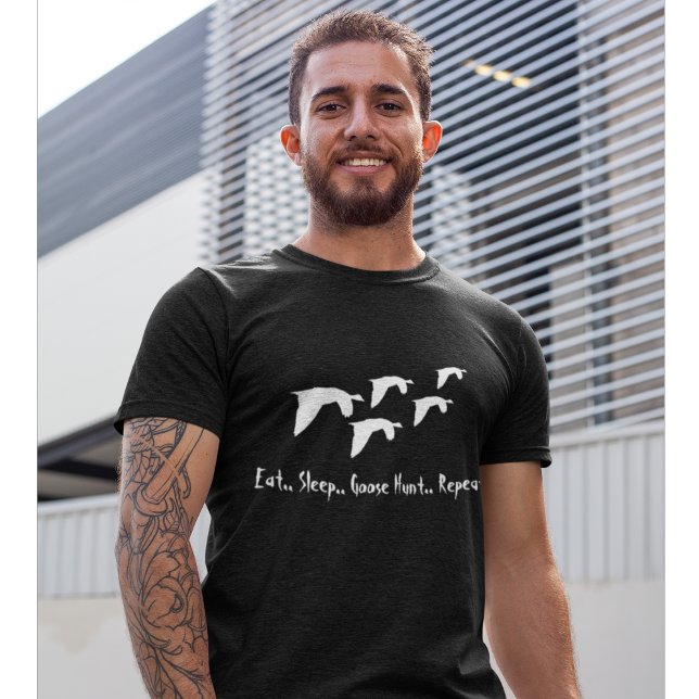Essen Schlafengehen Gänse Jagd Coolen Männer T-Shirt (Von Creator hochgeladen)