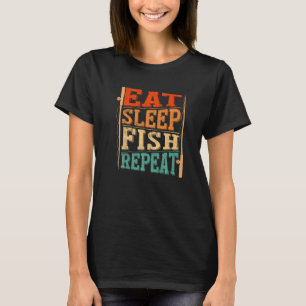 Essen Schlaffisch Wiederholung Retro Vintag gestre T-Shirt