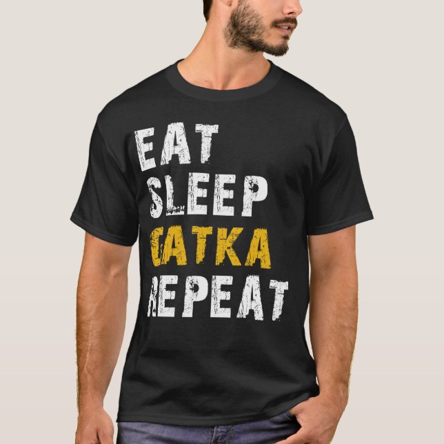 Essen Schlafgatka T-Shirt (Vorderseite)