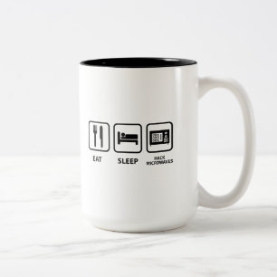 Essen Schlafhack Mikrowellen Zweifarbige Tasse