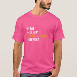 Essen Schlafkonga-Trommeln Wiederholung Congas Dru T-Shirt