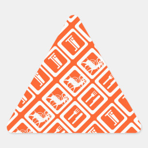 Essen Schlafsuche Dreieckiger Aufkleber