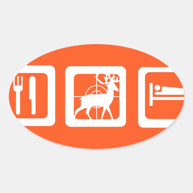 Essen Schlafsuche Ovaler Aufkleber (Vorderseite)