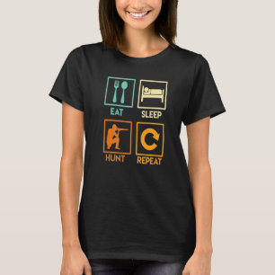 Essen Schlafsuche Wiederholung Jägerjagd 2 T-Shirt