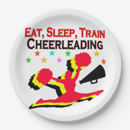 ESSEN, SCHLAFZÜGE, ROTES DESIGN PAPPTELLER