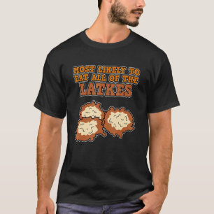 Essen Sie alle Latkes jüdisch Hanukkah Juden Famil T-Shirt