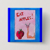 essen Sie Äpfel Knopf