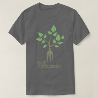 Essen Sie Bio Nahrungsmittelslogan-natürlichen T-Shirt