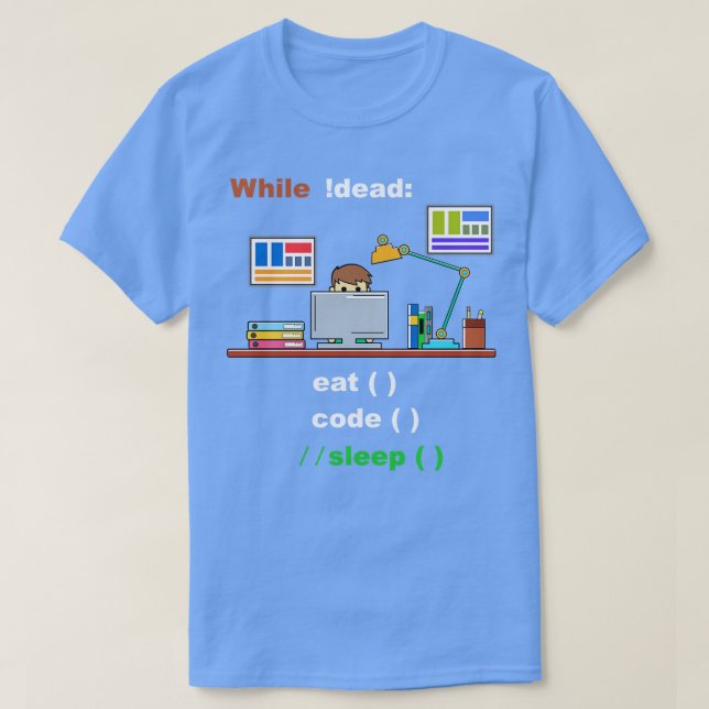 Essen Sie Code schlafen Computerwissenschaft Pytho T-Shirt (Design vorne)