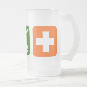 Essen Sie den medizinischen Schlaf Mattglas Bierglas
