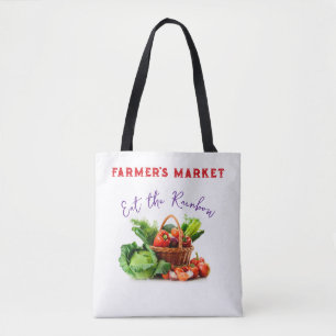 Essen Sie den Regenbogen All-Over-Print-Tasche, Sc