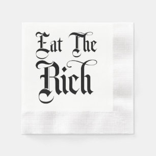 Essen Sie den reichhaltigen, lustigen Cocktail Nap Serviette