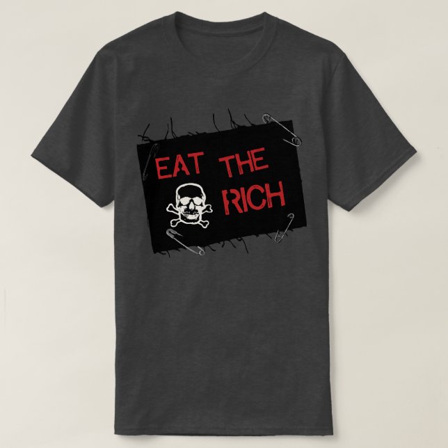 Essen Sie den reichlich bekümmerten Patch T-Shirt (Design vorne)