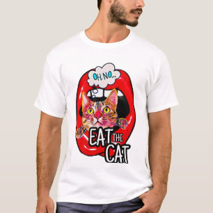 Essen Sie die Katze T-Shirt