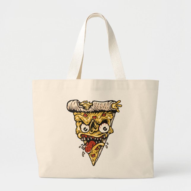 Essen Sie die Pizza Tote Tasche - Spaß & Geschmack (Vorne)