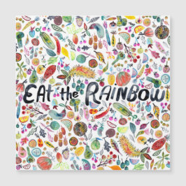 ESSEN SIE DIE RAINBOW farbenfrohe Früchte Veggies  Magnetkarte