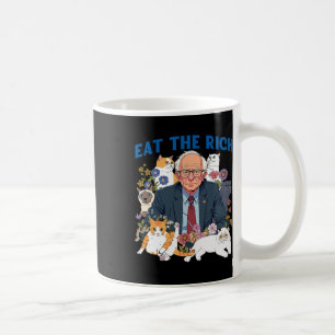 Essen Sie die reiche Bernie Sanders Floral Cat Res Kaffeetasse