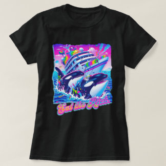 Essen Sie die Rich Whale 90er Jahre Orca Whale Ani T-Shirt