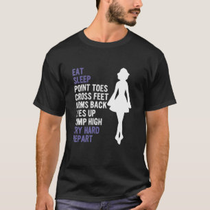 Essen Sie die Schlaf-Punkt-Zehen über Feet-Waffen T-Shirt