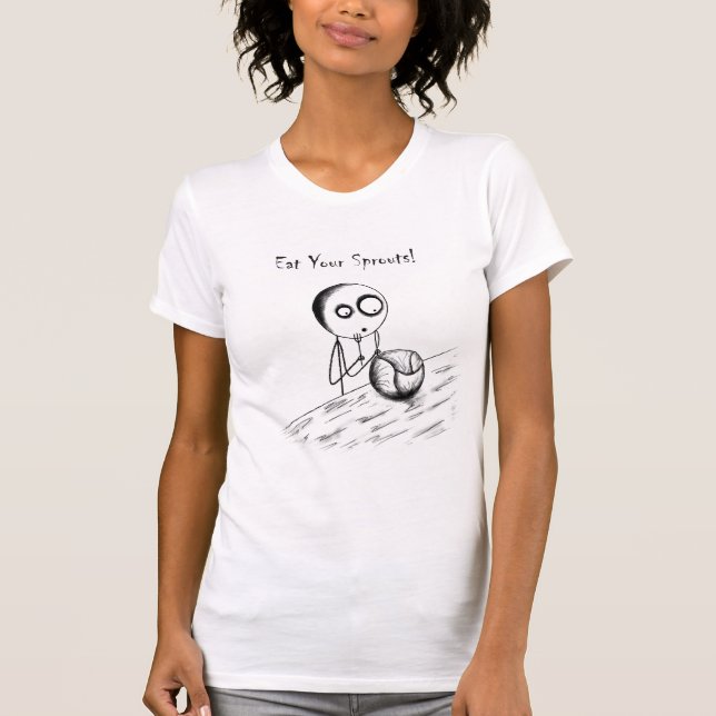 Essen Sie die T Ihrer Sprösslinge b&w Frauen T-Shirt (Vorderseite)