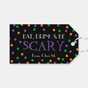 Essen Sie Drink & Sei Beängstigend Halloween Candy Geschenkanhänger