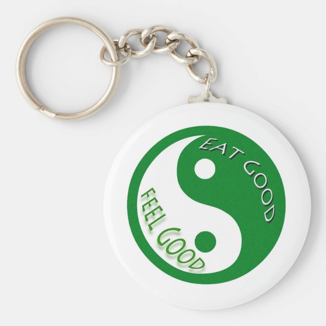 Essen Sie eine gute Fühlung und Gewichtsverlust Schlüsselanhänger (Vorne)