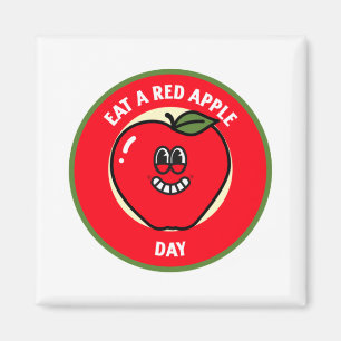 Essen Sie einen Red Apple Day Magnet