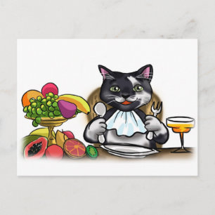 Essen Sie gesunde Mahlzeiten Postkarte