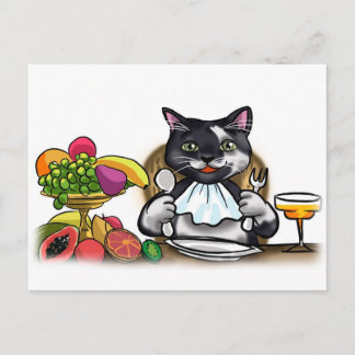 Essen Sie gesunde Mahlzeiten Postkarte