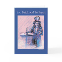 Essen Sie, Getränk und seien Sie beängstigend