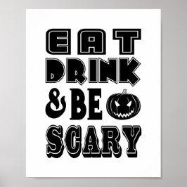 ESSEN SIE GETRÄNK UND SEIN BEÄNGSTIGENDES Hallowee Poster