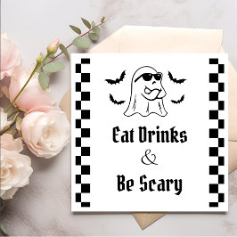 Essen Sie Getränke und seien Sie Beängstigendes Ha Serviette
