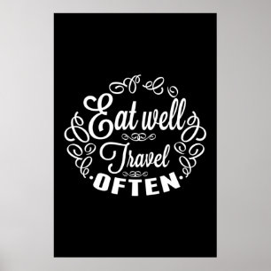 Essen Sie gut Reise häufig Poster