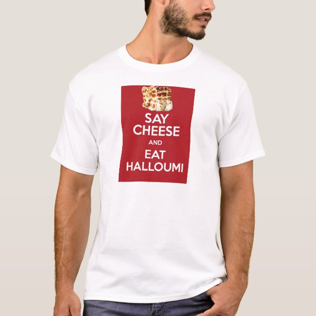 ESSEN SIE HALLOUMI GRIECHE-KÄSE T-Shirt (Vorderseite)