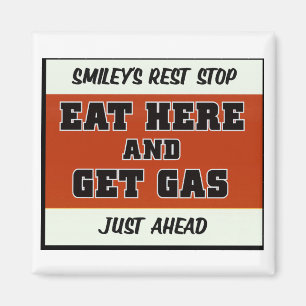 Essen Sie hier und erhalten Sie Gas Magnet