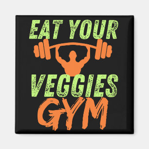 Essen Sie Ihr Veggies Veganes Motivationsangebot Magnet